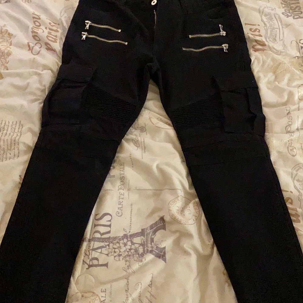 Black cargo pants